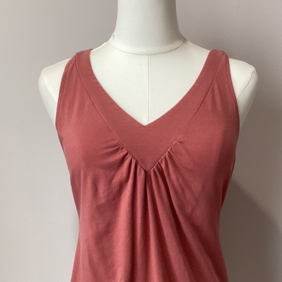 LOFT Persimmon Gathered V-Neck Cami Shell - SP - Picture 2 of 4